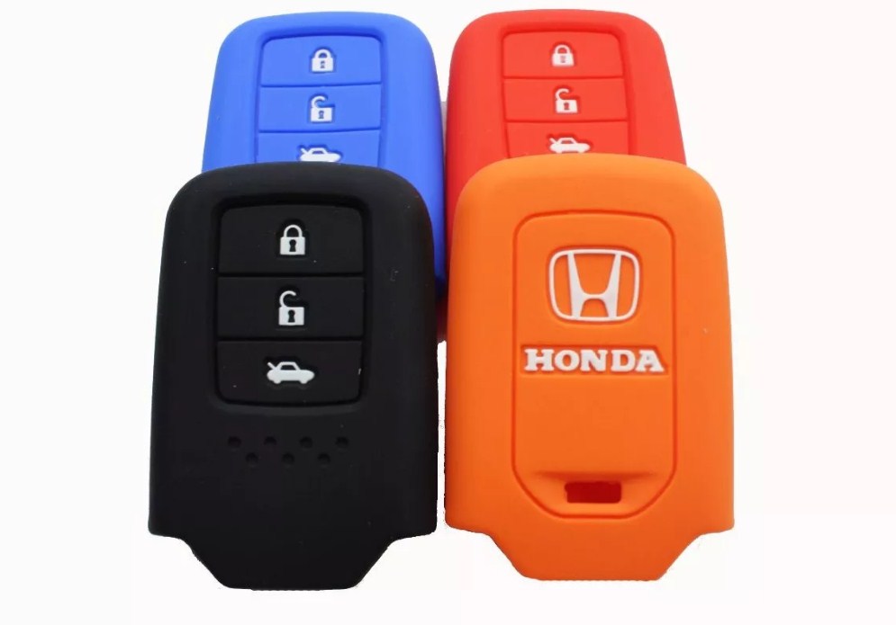 Funda de llave de silicona para Honda Accord Civic HRV CRV 3 botones